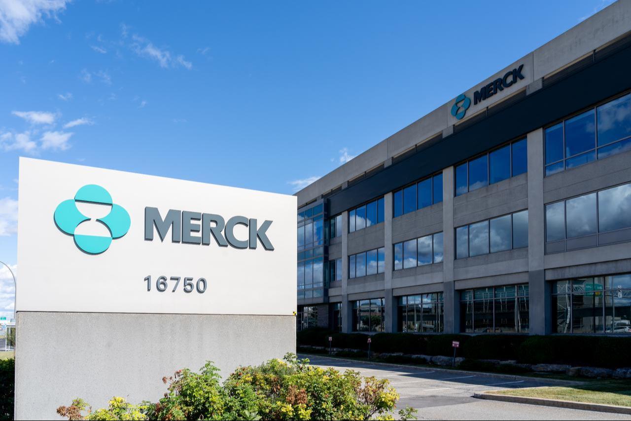 Exterior view of Merck headquarters in Kirkland, Quebec, Canada. (Adobe Stock Photo)