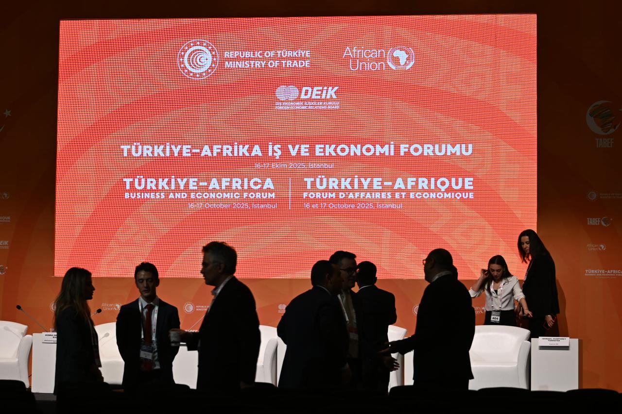 Hosted by the Turkish Ministry of Trade, coordinated by the African Union, and organized by the Foreign Economic Relations Board (DEİK), the Türkiye-Africa Business and Economic Forum , Istanbul , Octobar 16 , 2025 . (AA Photo )