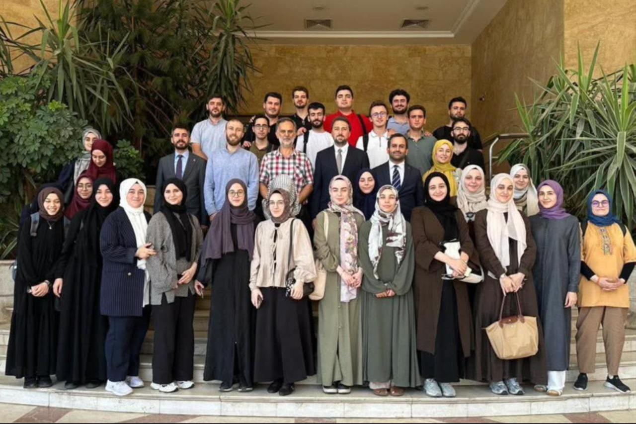 The first group of Turkish university students arrived in Aleppo on August 26, 2025, to study Classical Arabic . August 26 , 2025 .( Photo via Facebook/@UniversityofAleppo)