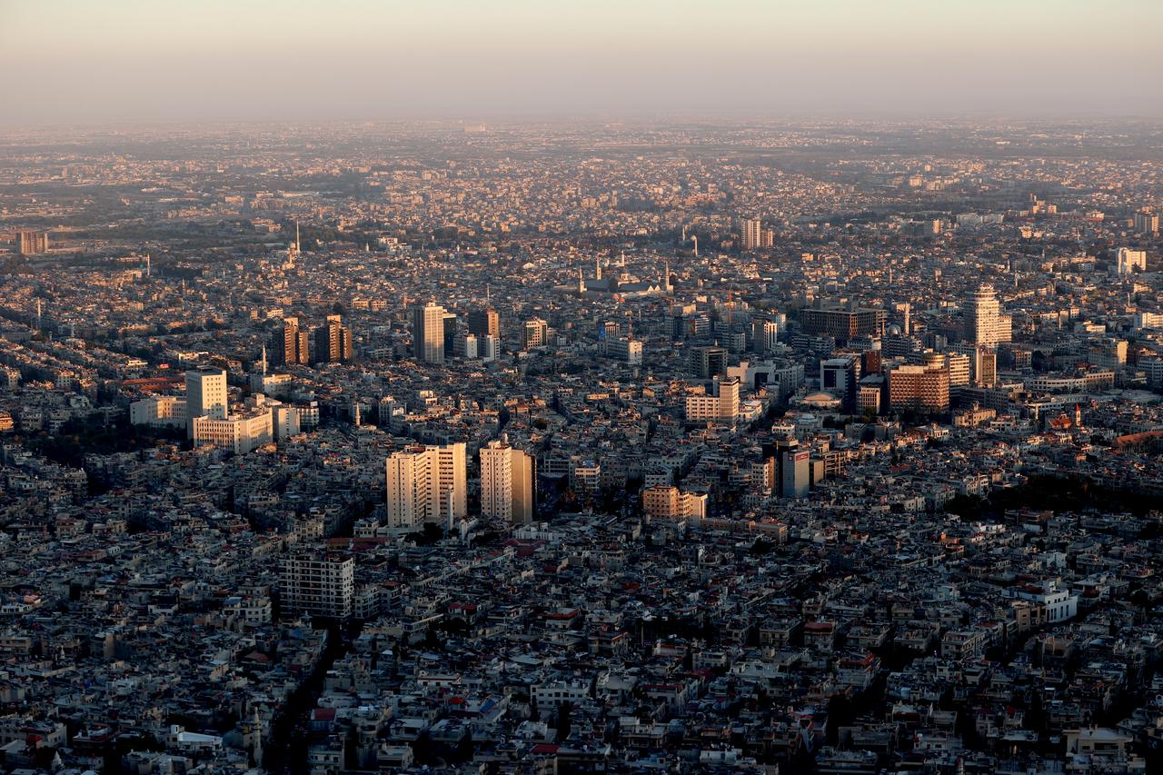 The Syrian capital Damascus is seen from Mount Qasioun on October 14, 2025. (AA Photo)