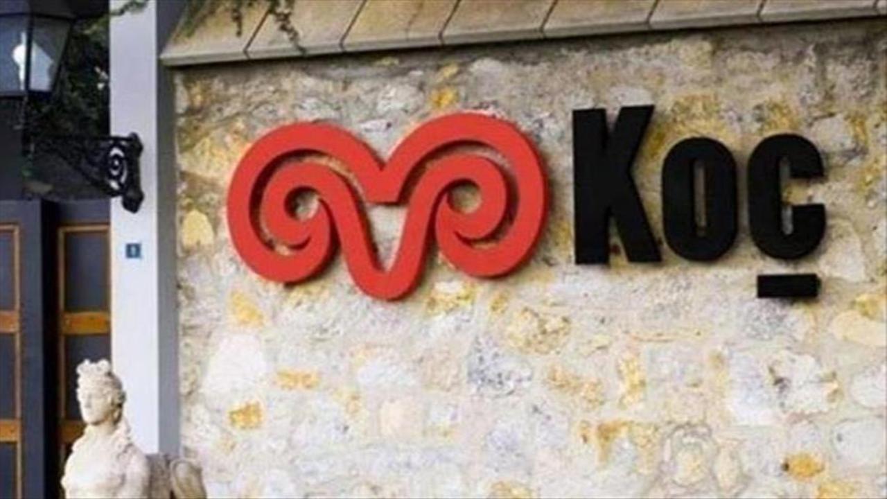 The logo of Koc Holding is seen at the company’s headquarters in Istanbul, Türkiye. (AA Photo)