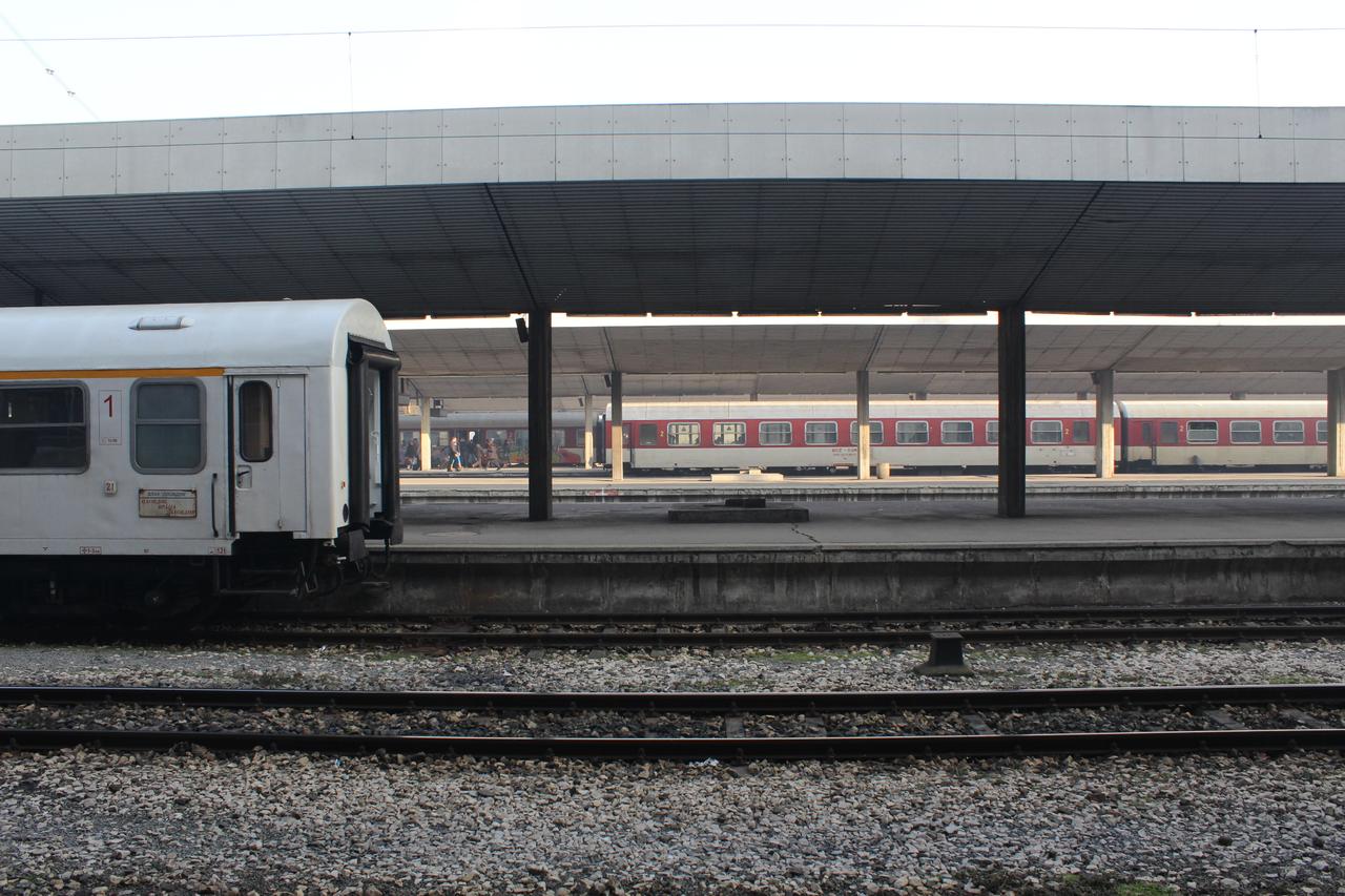 Passenger trains at a railway station in Bulgaria. (Adobe Stock Photo)