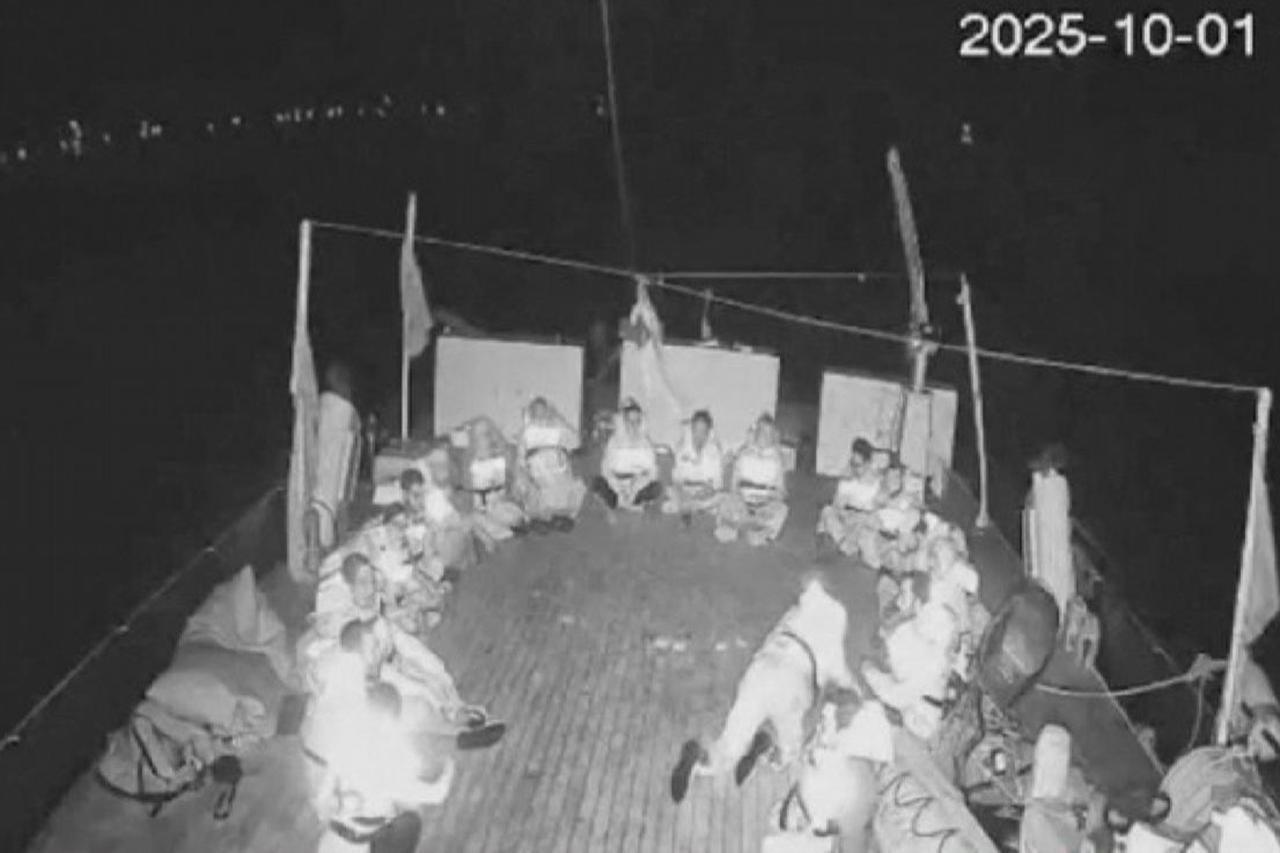 The moment Israeli forces begin intercepting the Alma, one of the Global Sumud Flotilla’s lead vessels on Oct. 1, 2025. (Photo via X)