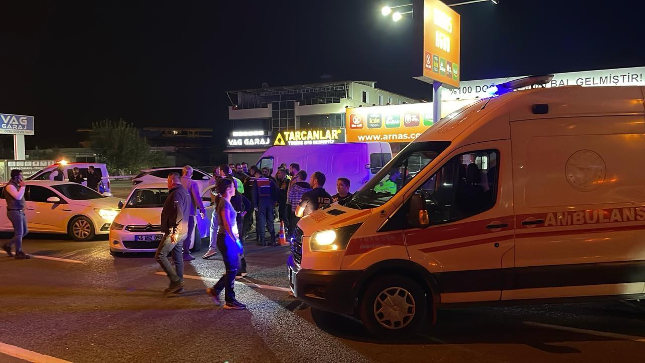 Police cordon off the scene after the suspect was neutralized following a high-speed chase through central Edremit, Balikesir, Türkiye. (IHA Photo)
