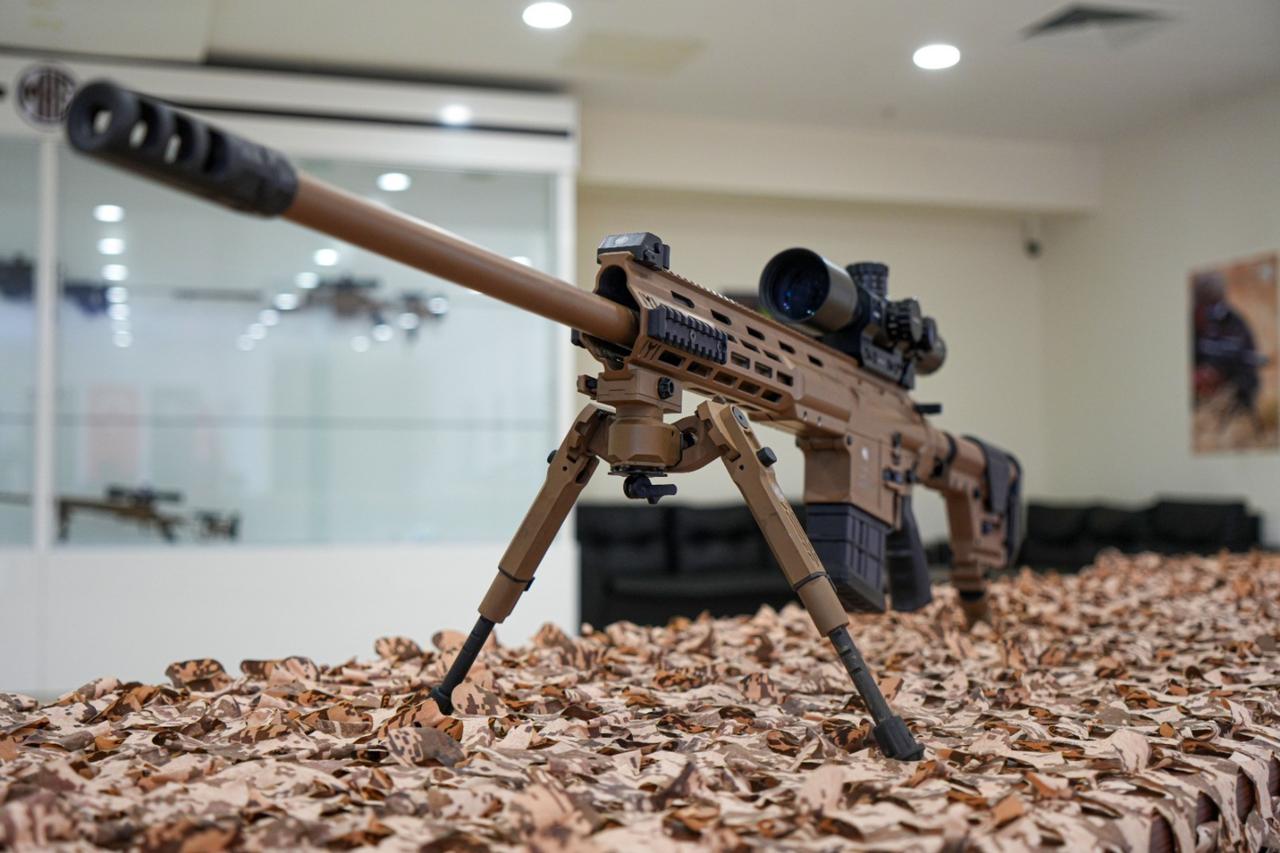 Semi-automatic sniper weapon KNT-859 produced by Turkish defense company MKE in Ankara, Türkiye, October 20, 2025. (IHA Photo)