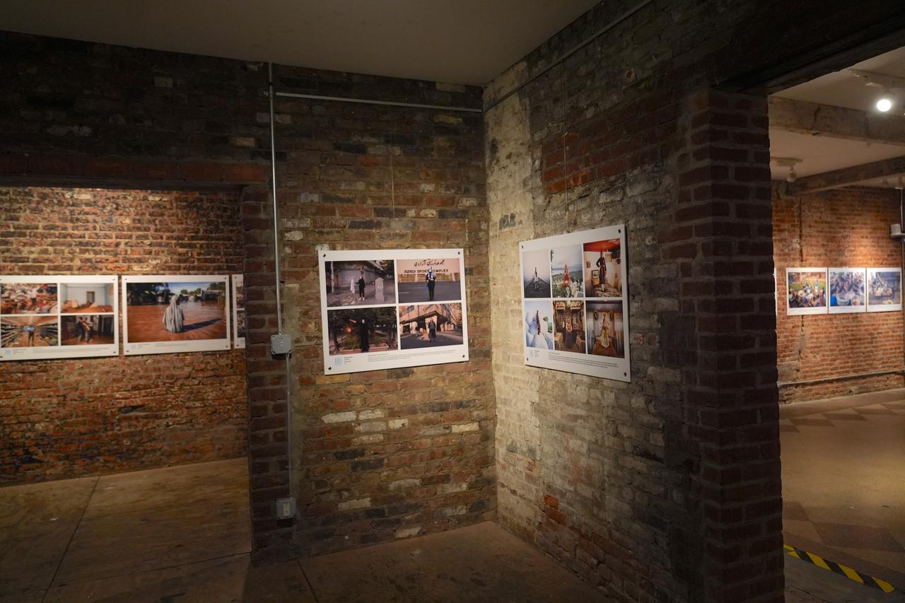 The award-winning photographs on display are seen during the third exhibition of the "Istanbul Photo Awards 2025" international news photo competition organized by Anadolu at Blue Gallery in New York, United States, Oct. 20, 2025. (AA Photo)