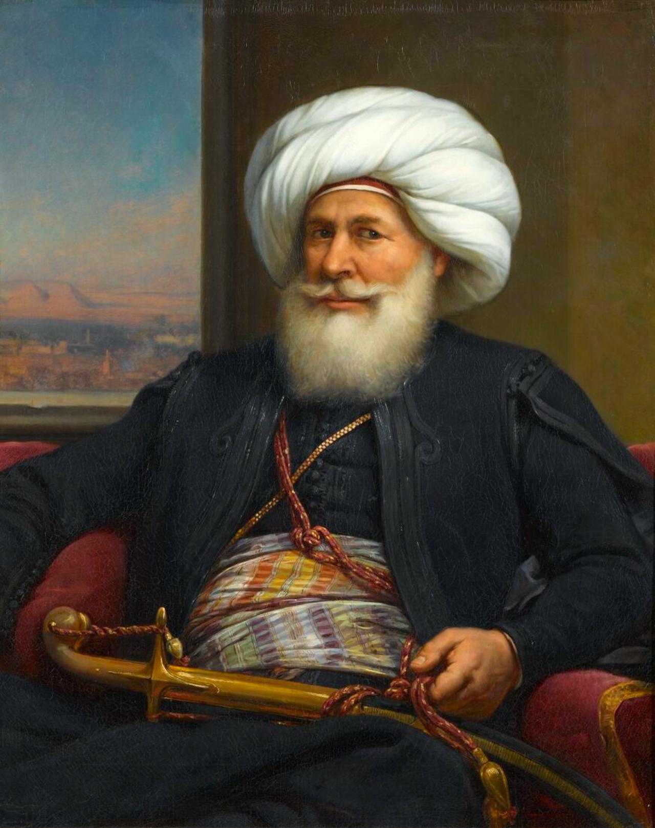 Muhammad Ali Pasha, Governor of Egypt, 1841. (Painting by Auguste Couder, via Museum of the History of France/MV 4845)