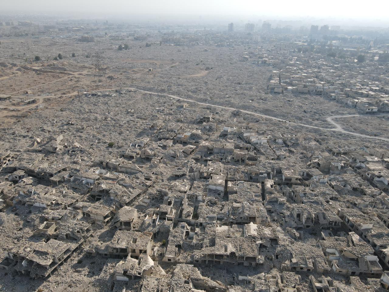 A view of destruction in the Qaboun neighborhood in Damascus, the capital of Syria, on October 19, 2025. (AA Photo)