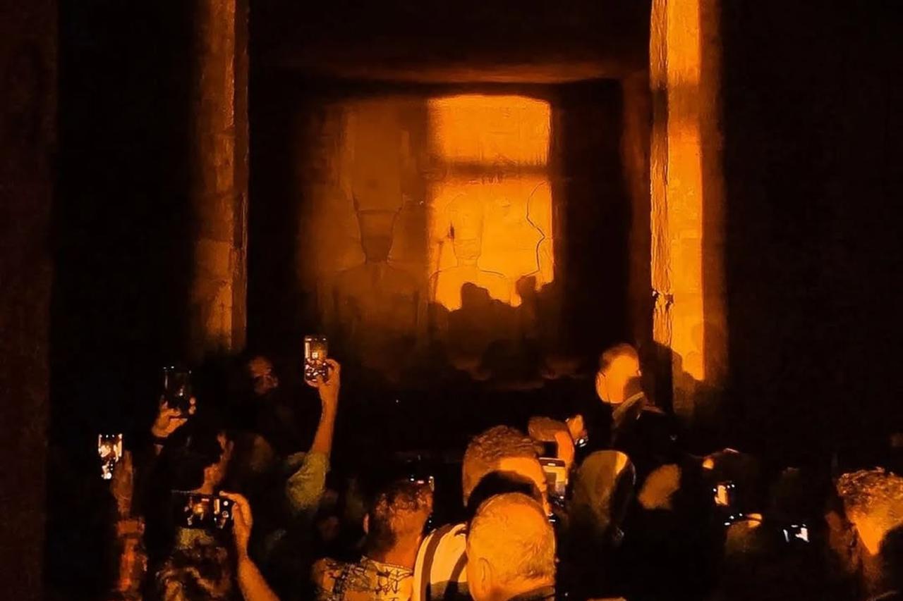 4,000 visitors witness sun align on face of Ramses II in 3,300-year-old phenomenon