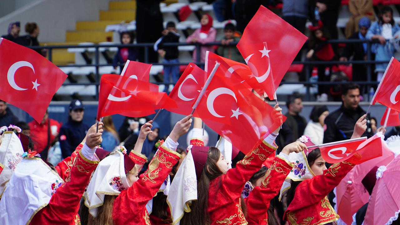 Children celebrating at Turkish National Festival on April 23rd, 2025. (Photo via Pexel/Cihan Cimen)