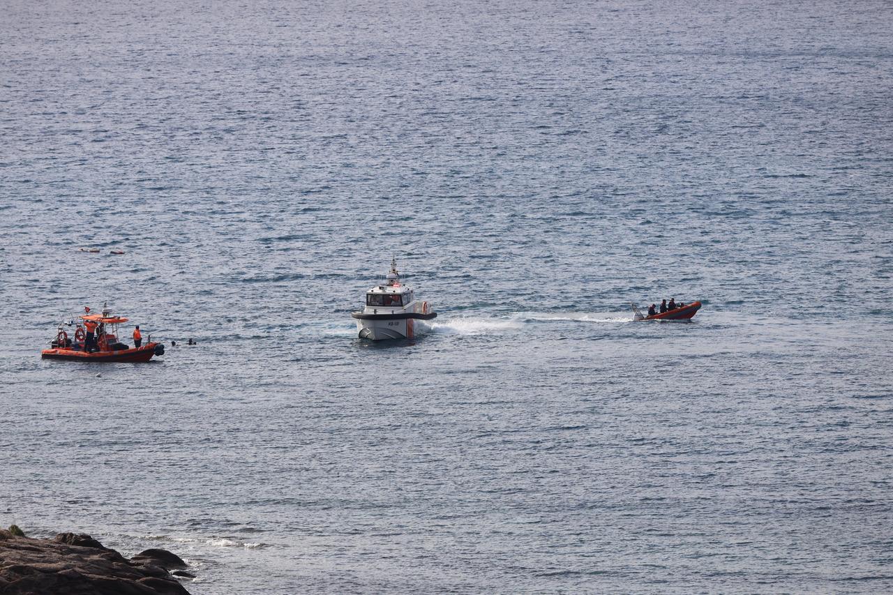The Turkish Coast Guard is conducting a search and rescue operation for the sunken migrant boat near Bodrum, Mugla, Türkiye, on October 24, 2025. (AA Photo)