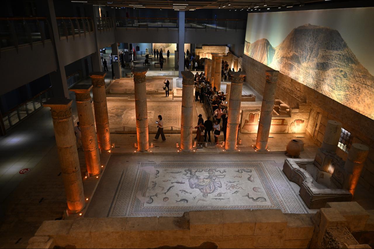 The Zeugma Mosaic Museum in Gaziantep, home to many important works, including the world-famous "Gypsy Girl" mosaic. (AA Photo)