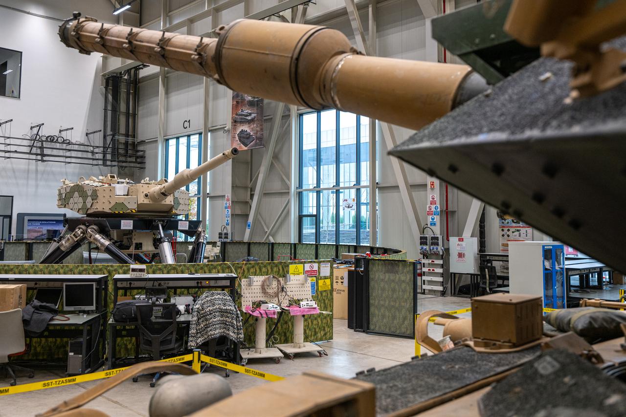 A photo shows Aselsan's systems provided to the Altay Main Battle Tank, as part of the Altay Serial Production Project Subsystems Contract signed with BMC. (AA Photo)