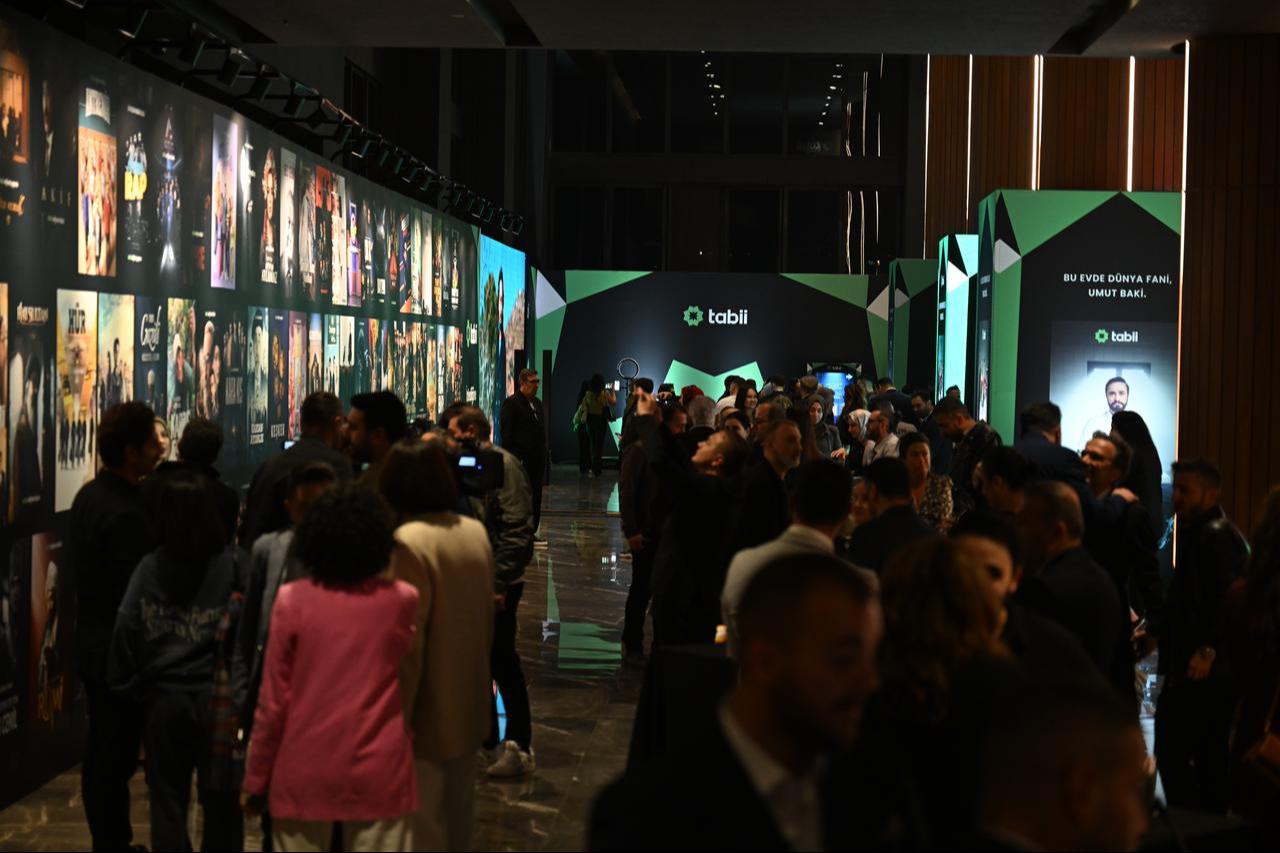 The new season of Türkiye’s international digital platform tabii was launched at an event held at Rixos Tersane Istanbul under the theme, “With tabii, you’re at home, what you watch is worthwhile.” Istanbul, Türkiye, October 26, 2025. (AA Photo)