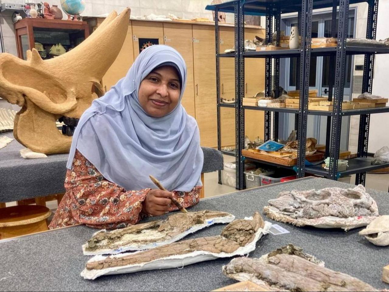 New species of crocodile dating back to the age of dinosaurs in Egypt’s Western Desert, discovered by a team of scientists, October 27, 2025. (Photo via Mansoura University Vertebrate Paleontology Center)