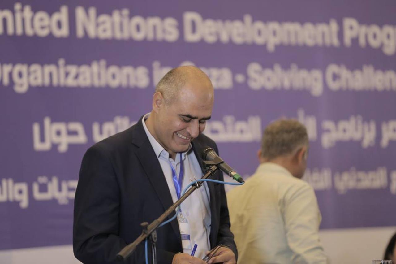 Amjad Yasser al-Shawa, a Palestinian activist who has served as the Director of the Palestinian NGOs Network in the Gaza Strip since 1999. (Photo via Facebook / @Amjad Shawa )