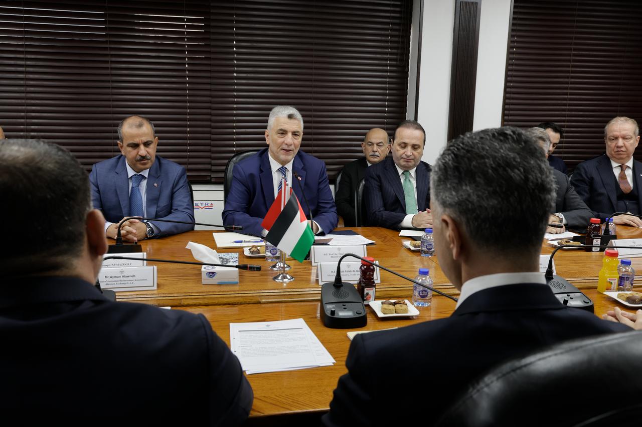 Minister of Trade Omer Bolat attended the Türkiye–Jordan Joint Economic Commission (JEC) Meeting in the capital Amman with Jordan’s Minister of Industry, Trade and Supply, Yarub Al-Qudah, Jordan, Oct. 28, 2025. (AA Photo)