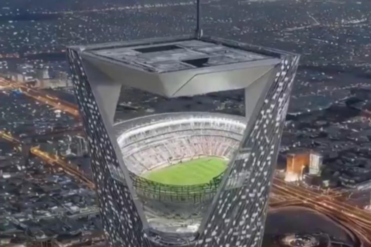 Can world’s first sky stadium host World Cup 350 meters above desert?