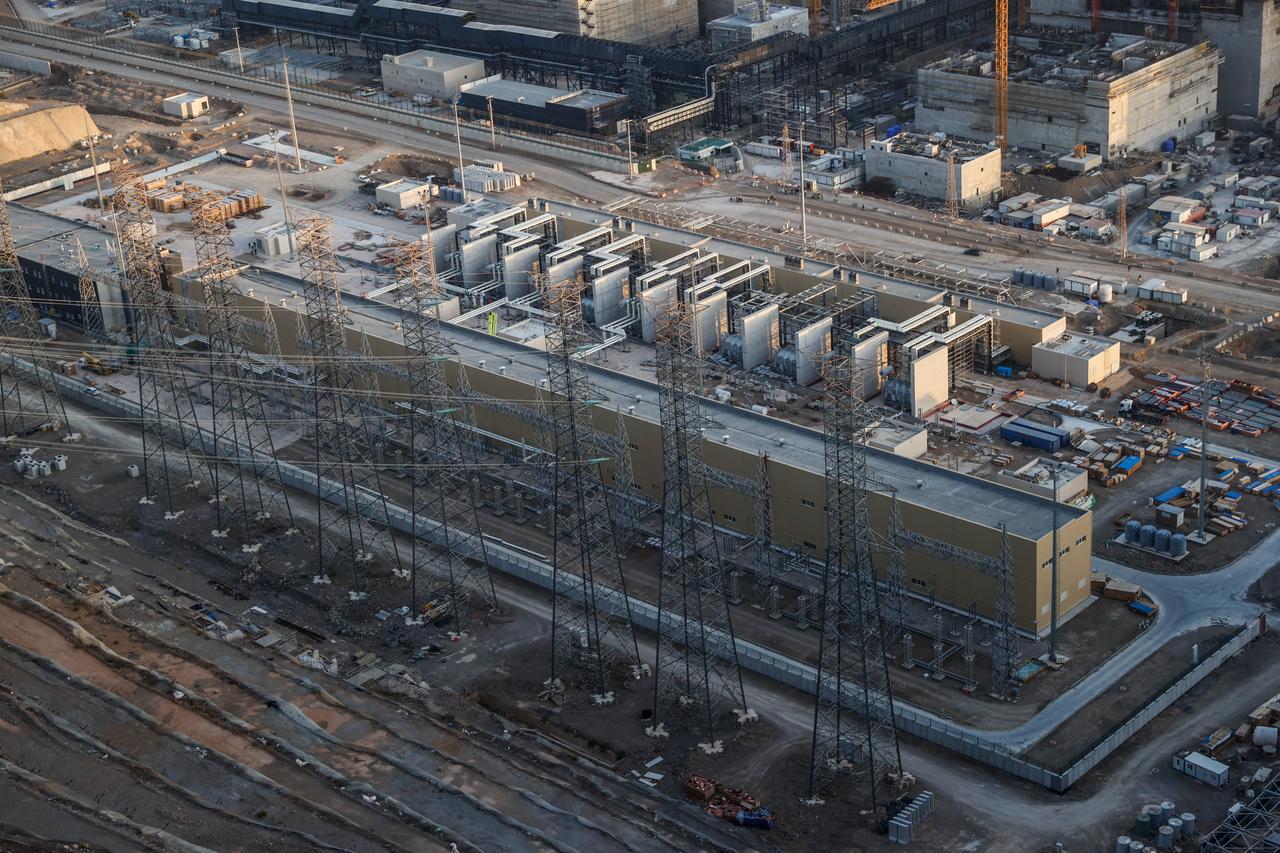 Construction work continues at the site of the Akkuyu Nuclear Power Plant (NPP), in the Gulnar district of Mersin, Türkiye, October 21, 2025. (AA Photo)