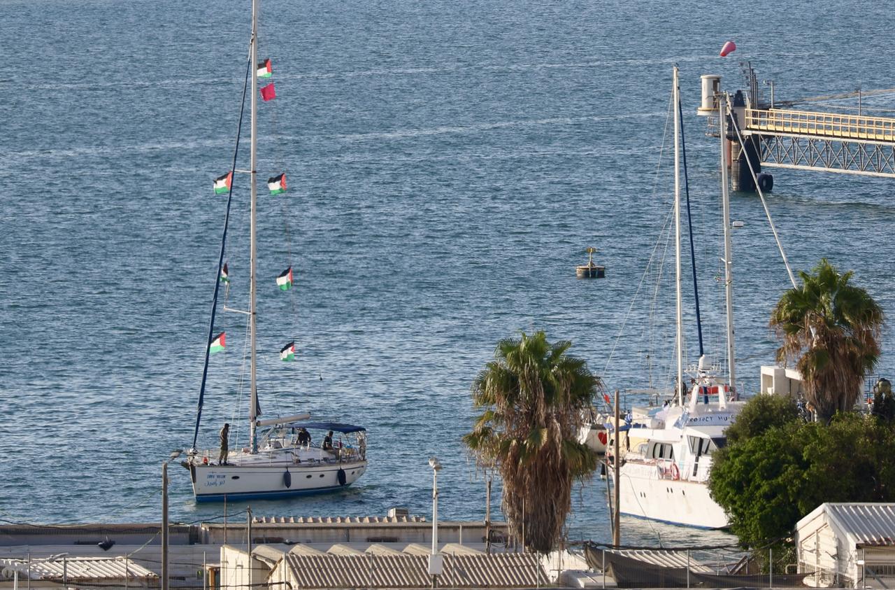 Some vessels from the Global Sumud Flotilla, seized during Israeli military operations, were brought to the port of Ashdod, Israel on October 02, 2025. (AA Photo)