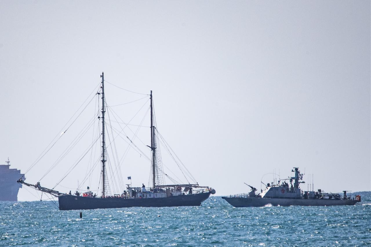 Some vessels from the Global Sumud Flotilla, seized during Israeli military operations, were brought to the port of Ashdod, Israel, October 02, 2025. (AA Photo)
