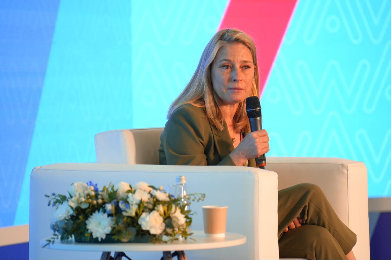 Director General of the World Nuclear Association (WNA), Sama Bilbao y Leon, speaks during the World Nuclear Week event in Moscow, October. 3, 2025. (AA Photo)