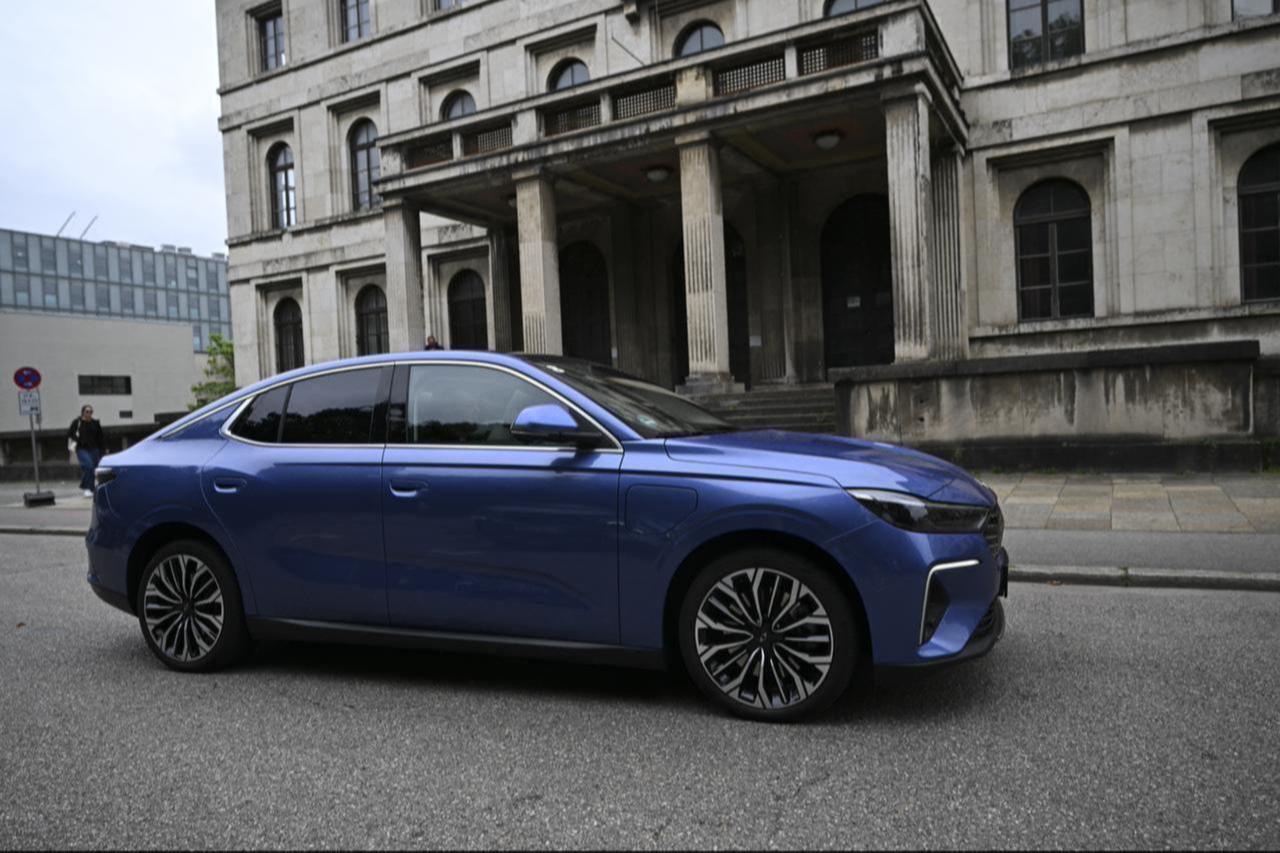 TOGG T10X and the brand-new T10F continue to undergo test drives on the streets of Munich, Germany, September 10, 2025. (AA Photo)