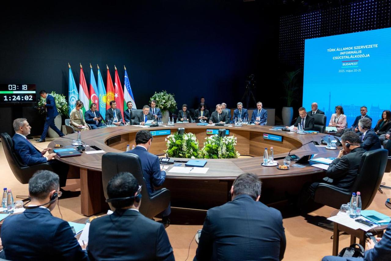 Turkish Foreign Minister Hakan Fidan attends Informal Summit of the Organization of Turkic States Meeting of Foreign Ministers in Budapest, Hungary on May 21, 2025. (AA Photo)