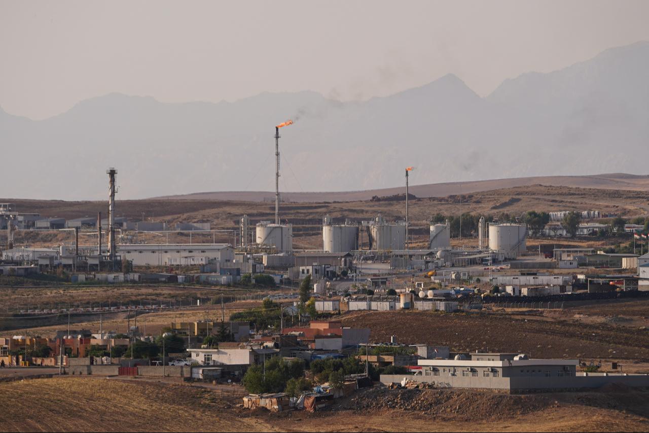 A view shows the Tawke Oil Field operated by Norwegian oil and gas company DNO near the district of Zakho in Duhok, Iraq, Sept. 26, 2025. (AA Photo)