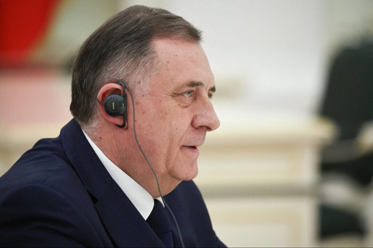 Bosnian Serb leader Milorad Dodik attends a meeting with Russia's President at the Kremlin in Moscow on April 1, 2025. (AFP Photo)