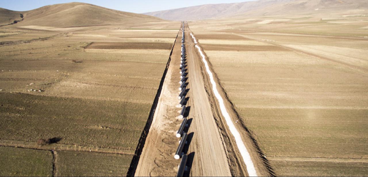 Pipelines stretch across eastern Türkiye as part of the Trans-Anatolian Natural Gas Pipeline (TANAP). (Photo via tanap.com)