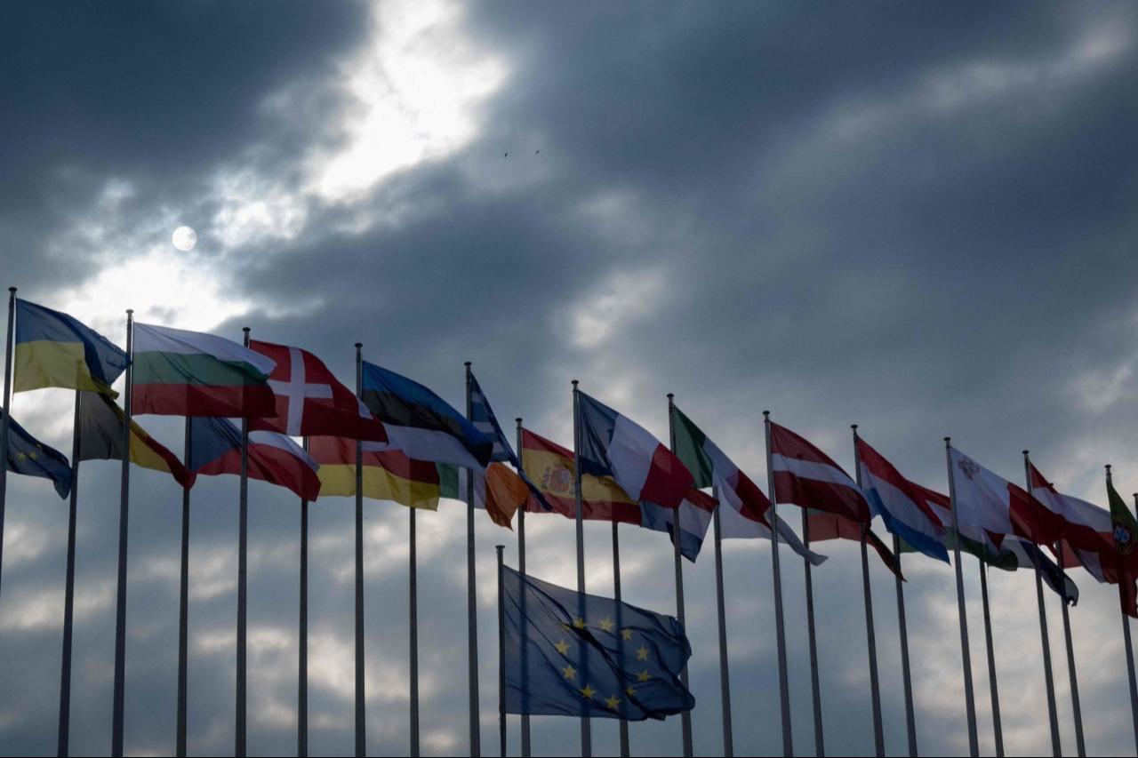 European countries flags fly in front of the European Parliament building in Strasbourg, France, May 8, 2024. (AFP Photo)