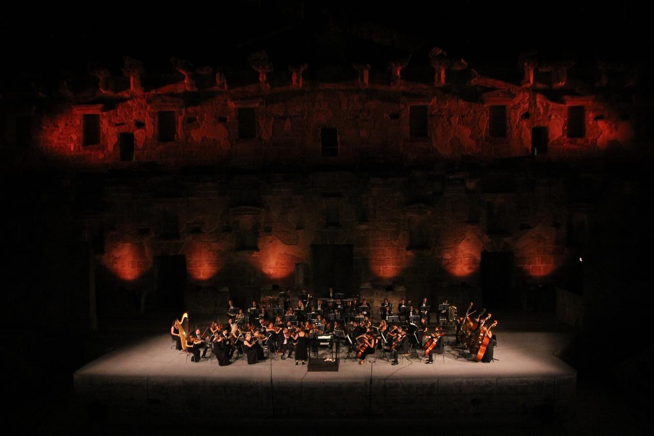 “Opera Gala Night” concert meets art lovers at the 31st International Aspendos Opera and Ballet Festival organized by the General Directorate of State Opera and Ballet of the Ministry of Culture and Tourism, Antalya, Türkiye, Sept. 16, 2024 (AA Photo)