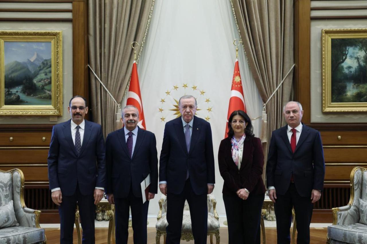 President Erdogan meets with DEM party delegation at Presidential Complex