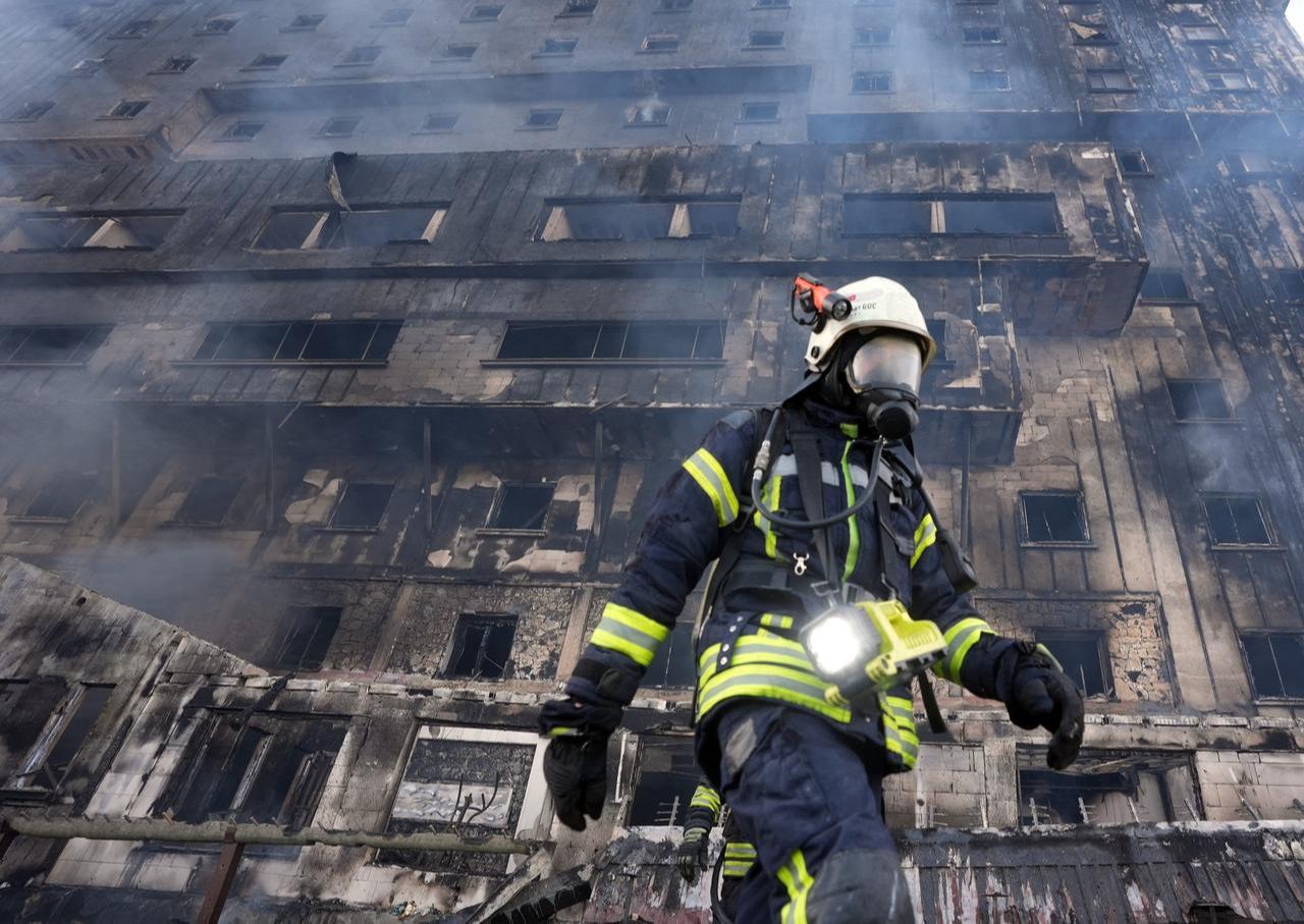 A view of the damage from a fire that broke out at a hotel in the Bolu Kartalkaya Ski Resort in Bolu, Türkiye on January 21, 2025. (AA Photo)