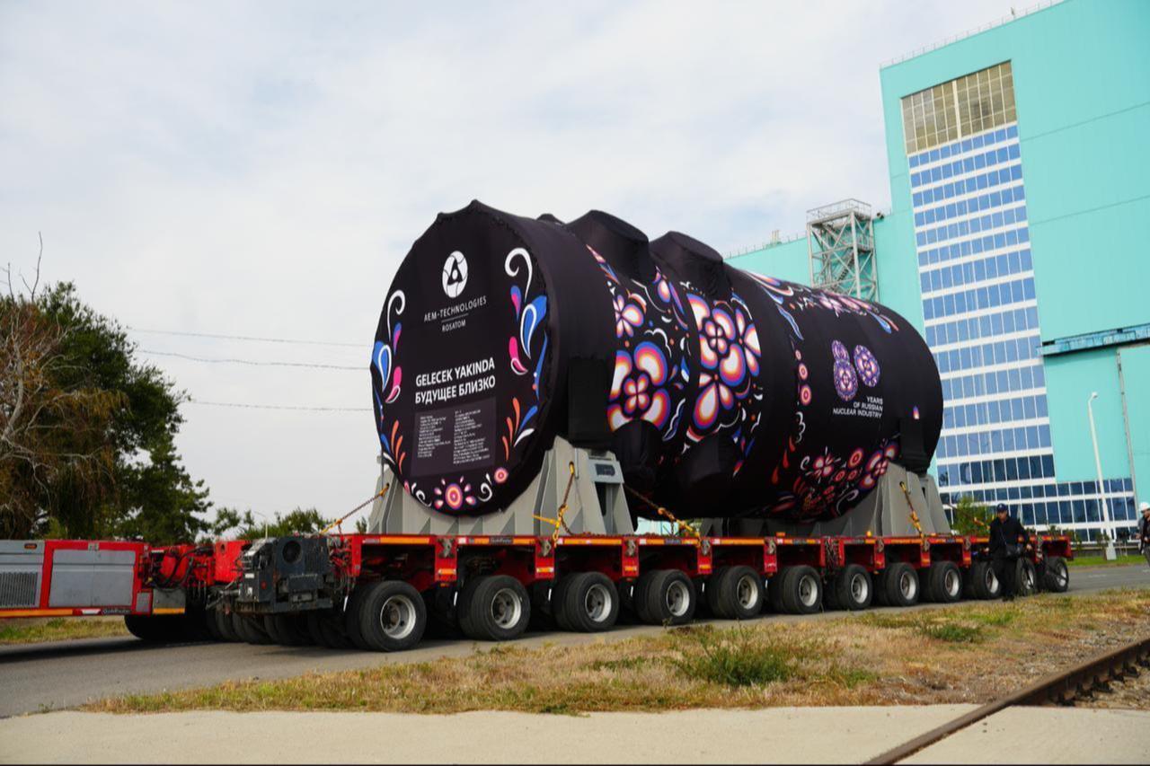 The reactor pressure vessel of the fourth power unit of Akkuyu Nuclear Power Plant (NPP). (AA Photo)