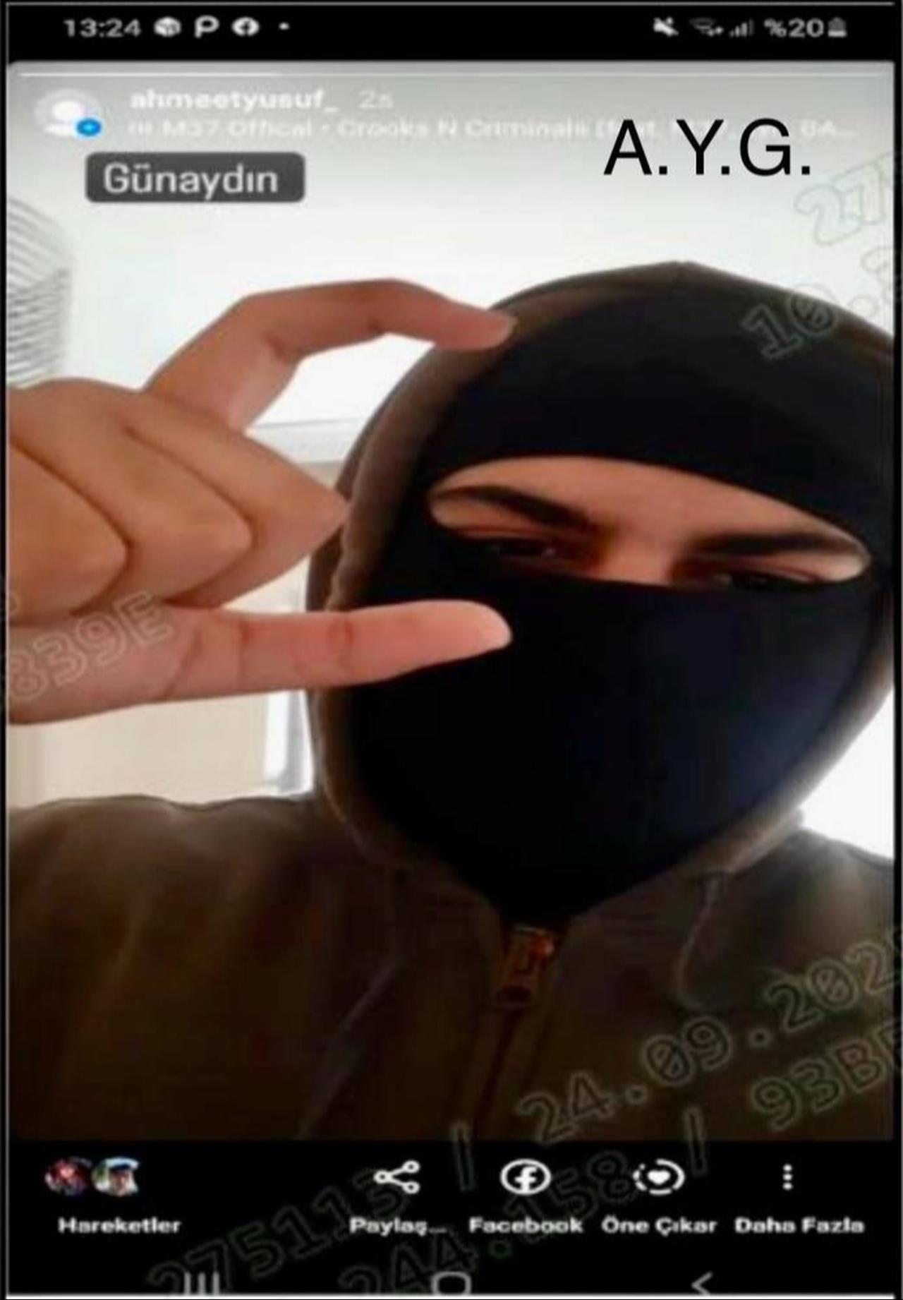 The picture shows one of the suspects, who was captured during a counter-terrorism operation in Istanbul, targeting the Daesh terrorist organization. (IHA Photo)