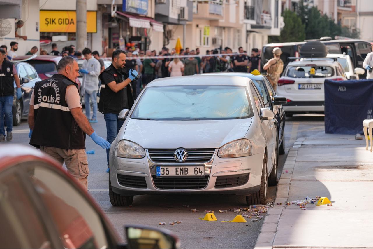 Scenes from the shotgun attack by 16-year-old at Salih Isgoren Police Station in Izmirs Balcova district, 8 Sept. 2025. (AA Photo)