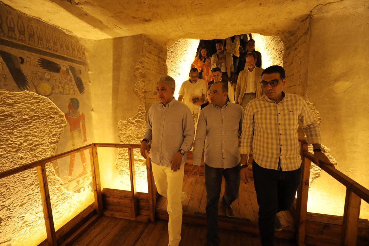 Egypt’s Tourism Minister inaugurates King Amenhotep III’s Tomb after two decades of restoration in Luxor’s Valley of the Kings in Egypt  , October 5, 2025. (Photo  via Ministry of Tourism and Antiquities )