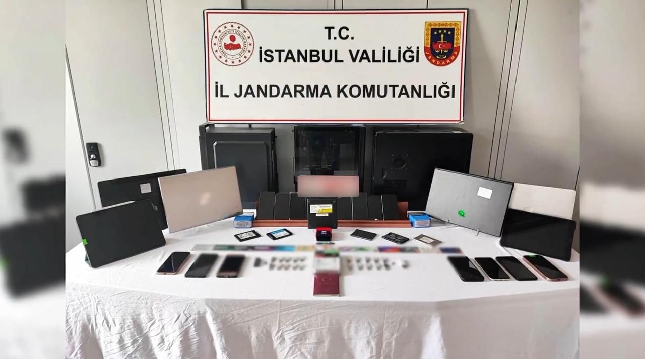 Gendarmerie personnel display the evidence captured during the operations. (Photo via X/@aliyerlikaya)