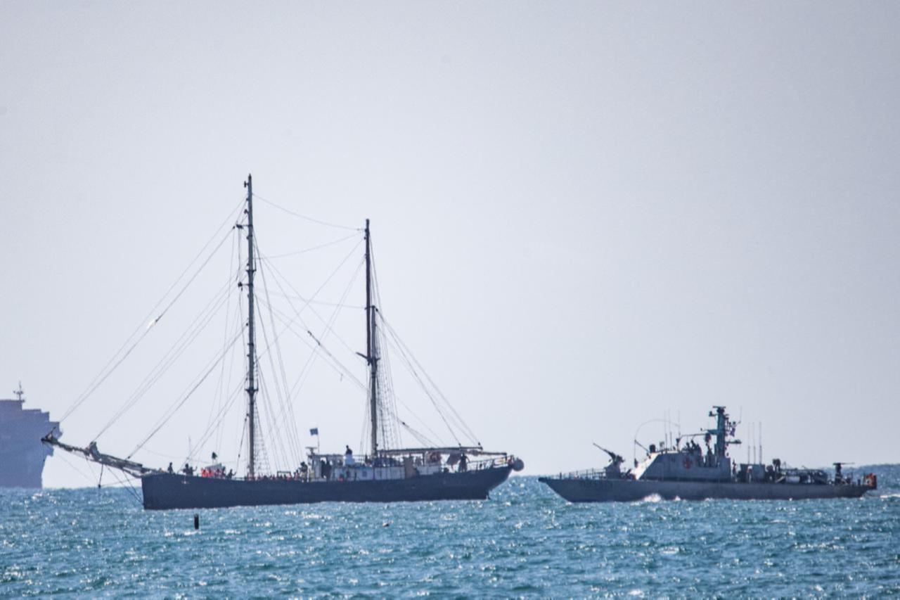 Some vessels from the Global Sumud Flotilla, seized during Israeli military operations, were brought to the port of Ashdod, Israel, Oct. 02, 2025. (AA Photo)