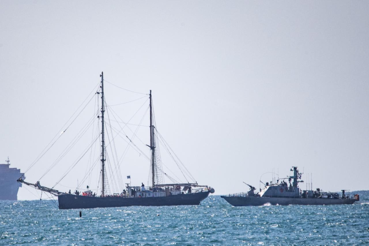 Some vessels from the Global Sumud Flotilla, seized during Israeli military operations, were brought to the port of Ashdod, Israel, Oct. 02, 2025. (AA Photo)