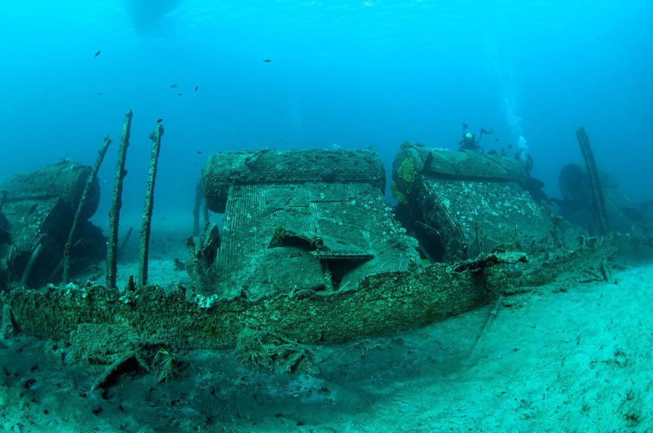 A view of the sunken wreckage at the Gallipoli Historical Underwater Park in Canakkale, Türkiye, Oct. 5, 2025. (Photo via Ministry of Culture and Tourism)