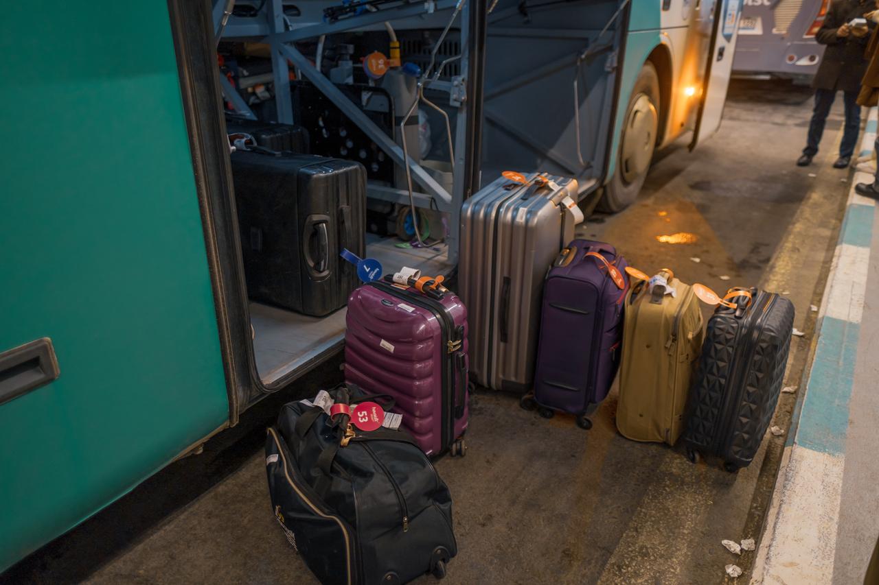 Luggage of air passengers seen outside a bus at Istanbul Airport in Arnavutkoy, Istanbul, Türkiye, November 3, 2021. (Adobe Stock Photo)