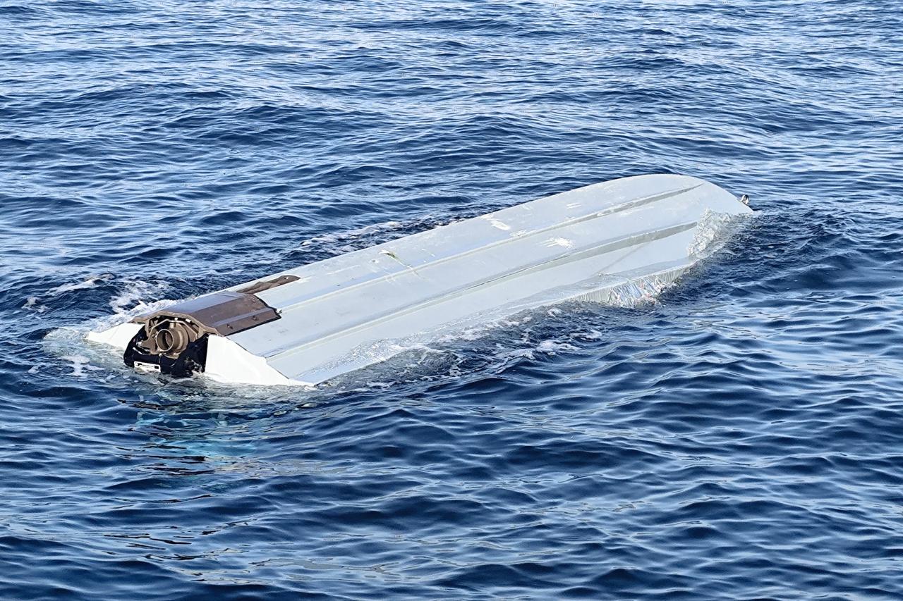 An unmanned marine vehicle was found on the sea surface off the coast of Hopa, Artvin, Türkiye on October 7, 2025. (AA Photo)