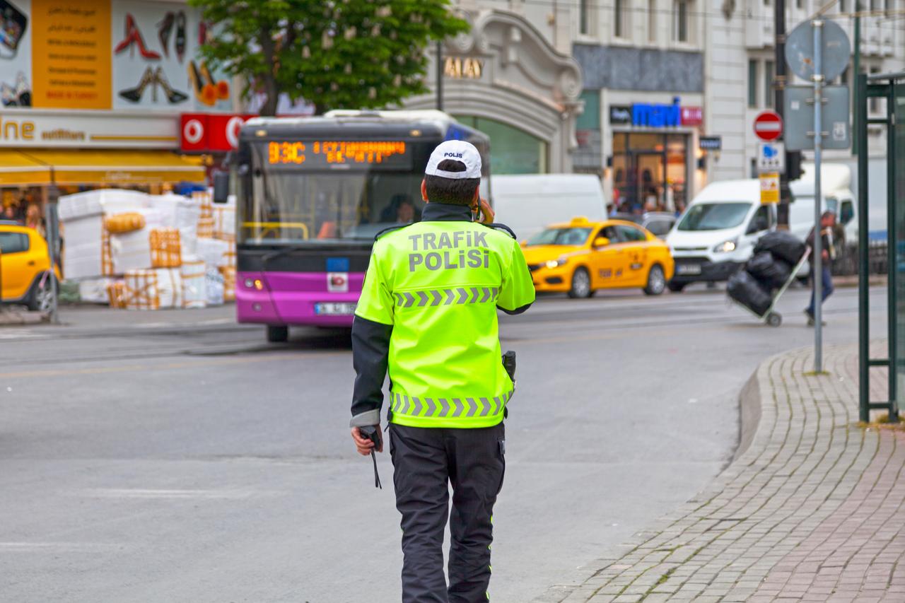 A Turkish traffic policeman monitoring vehicles in Istanbul. (Adobe Stock Photo)(BreizhAtao - stock.adobe.com)