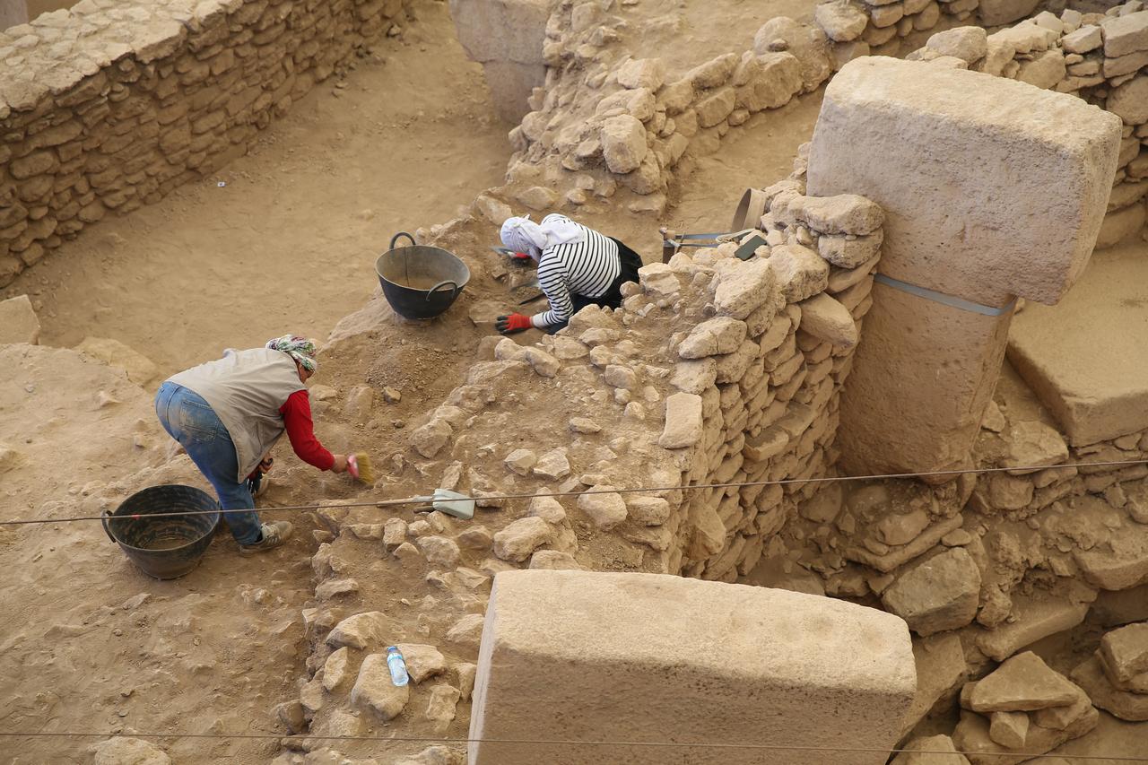A view of Gobeklitepe, a UNESCO World Heritage site, as excavation team concludes this season's excavation and restoration works in Sanliurfa, Türkiye, Oct. 2, 2025. (AA Photo)
