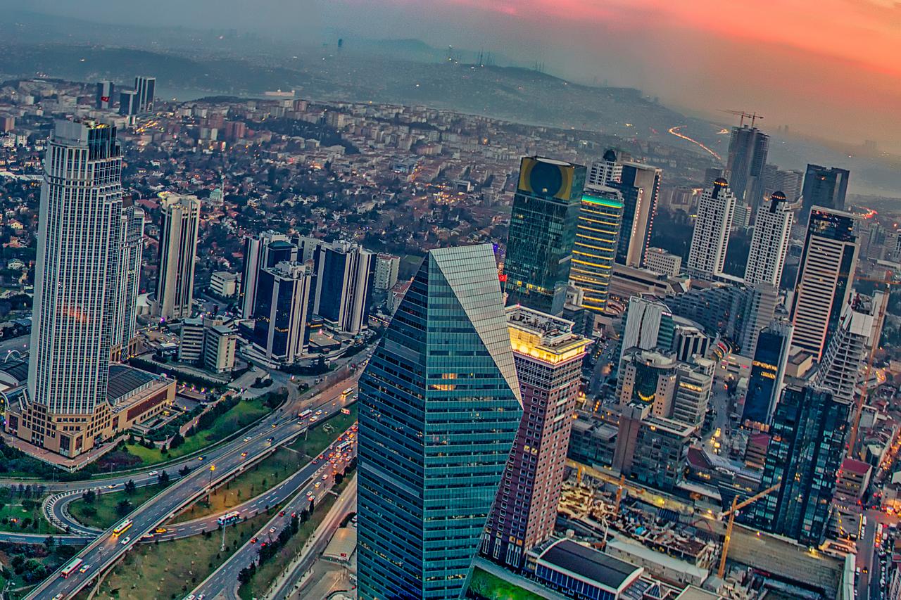 Aerial view of the Levent financial district in Istanbul, Türkiye. (Adobe Stock Photo)