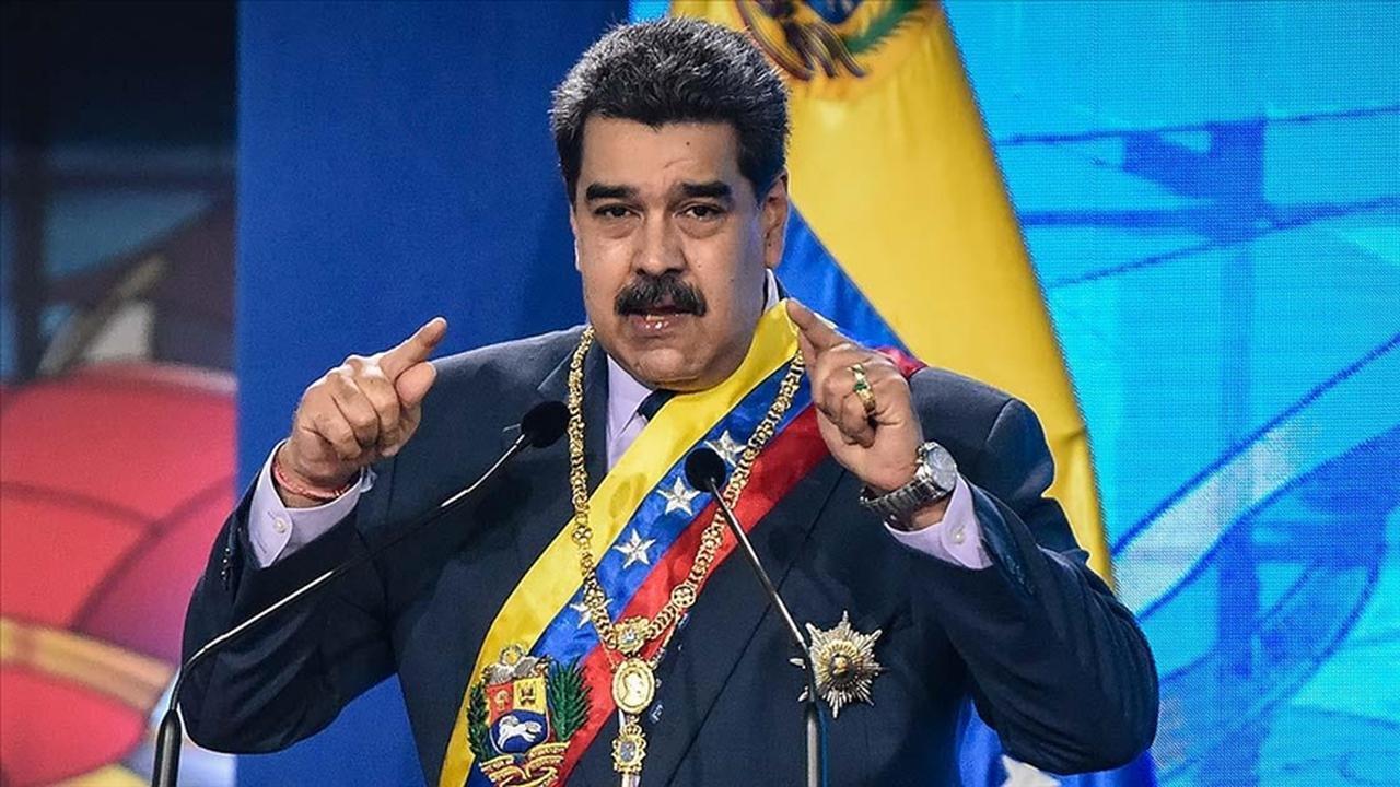 Venezuelan President Maduro says dialog with the opposition has been cut because of the United States, Caracas, Venezuela, Oct. 18, 2021. (AA Photo)