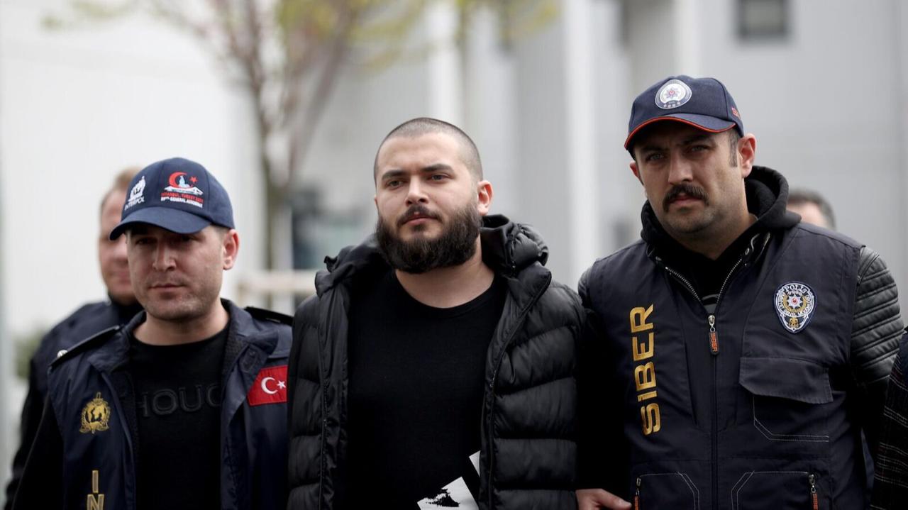 Faruk Fatih Ozer, the founder of the crypto exchange Thodex, is brought to Istanbul Airport in Istanbul, Türkiye on April 20, 2023. (AA Photo)